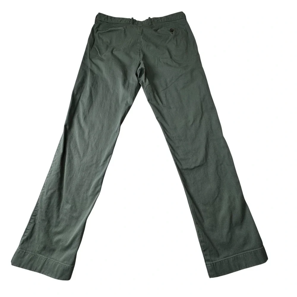 J.Crew Factory Pants Men's 34/32 Straight Flex Sage Green Cotton Twill‎ Chinos